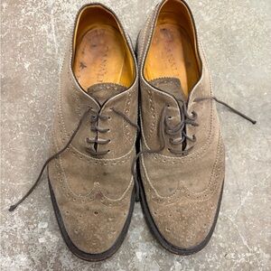Canali Men's Brown Suede Oxford Shoes loafers